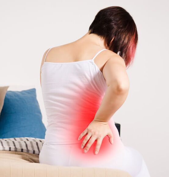 Lumbar Osteokondrosiaren sintomak